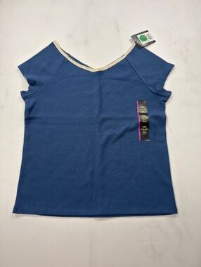 art class Waffle Knit Top Blue - Girls XXL